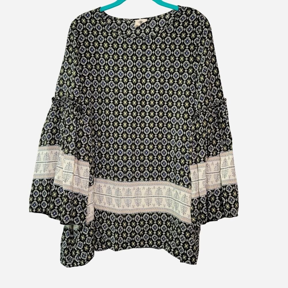 Spade & Heart Bell Sleeve Blouse Flowy Boho Fairy Whimsical